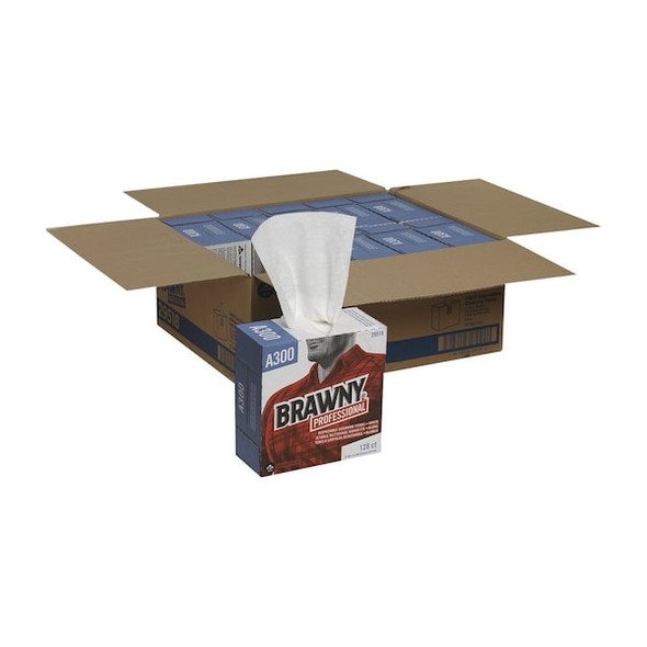 Georgia-Pacific Disposable Wipes, 9-13/64" x 12-13/32", 10 Pack, 128 Sheets/ Pack 29518