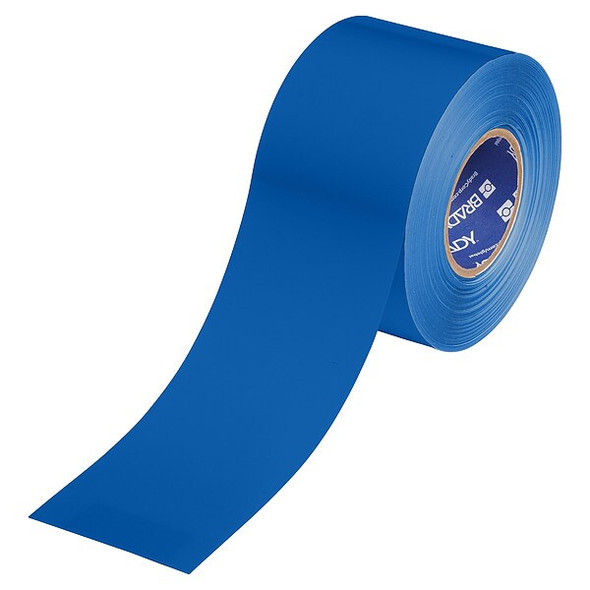 Brady Floor Marking Tape,Blue,4"W,100ft 177037