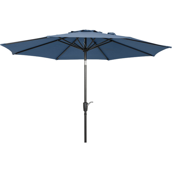 Outdoor Expressions 9 Ft. Aluminum Tilt/Crank Heather Blue Patio Umbrella 856151