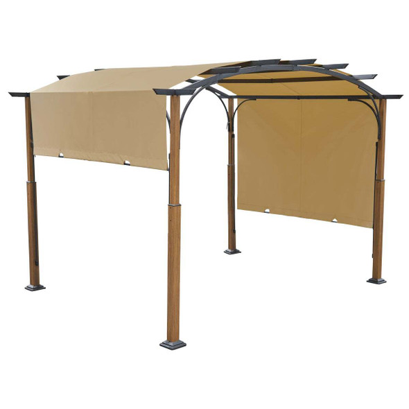 Outdoor Expressions 8'h Steel Wdgrn Pergola 806001