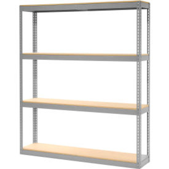 Global Industrial Record Storage Rack Without Boxes 72""W x 15""D x 84""H - Gray