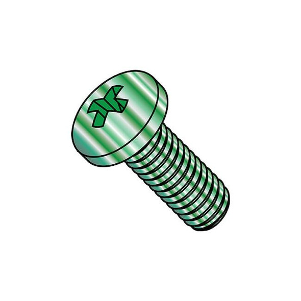 #10-32 x 3/8 in Phillips Pan Machine Screw, Zinc Plated Steel, 8000 PK