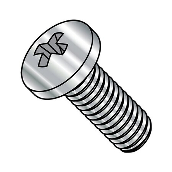 #2-56 x 3/8 in Phillips Pan Machine Screw, Plain 316 Stainless Steel, 5000 PK