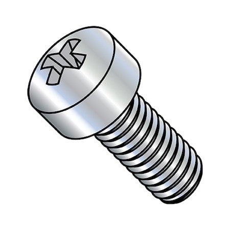 #10-32 x 3/4 in Phillips Fillister Machine Screw, Zinc Plated Steel, 5000 PK