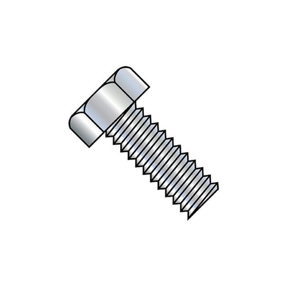 #10-32 x 1/4 in Hex Hex Machine Screw, Zinc Plated Steel, 9000 PK