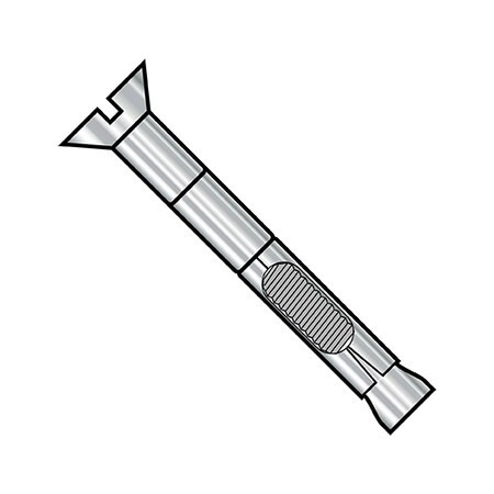 Sleeve Anchor, 1/4" Dia., 3" L, 18-8 Stainless Steel Plain, 100 PK