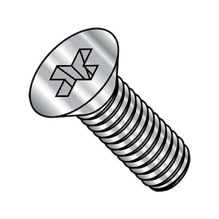 1/4"-20 x 1/2 in Phillips Flat Machine Screw, Plain Stainless Steel, 1000 PK
