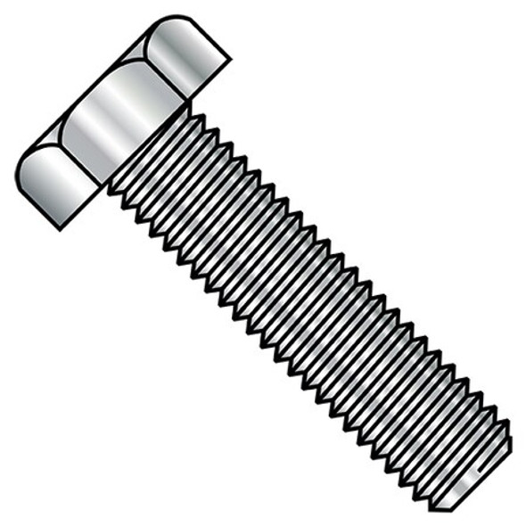 18-8, 5/16"-18 Hex Head Tap Bolt, Plain Stainless Steel, 5 in L, 50 PK