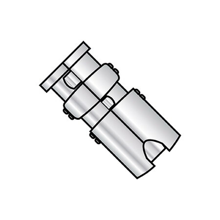 Single Lag Shield, 5/8" Dia, Alloy Steel Zinc Plated, 25 PK