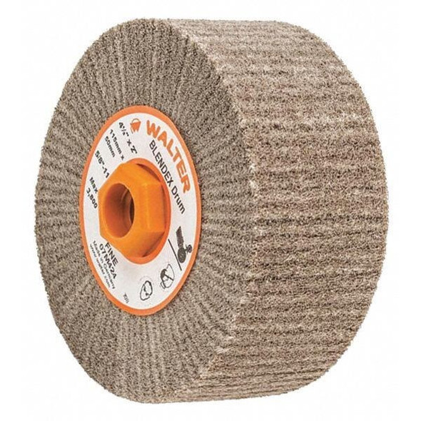 Walter Surface Technologies Finishing Drum,4-1/2"x2",Fine 07M424
