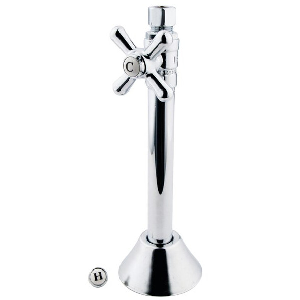 CC83251X 1/2" Sweat, 3/8" O.D. Comp Straight Shut-off Valve w/5"Extnsn