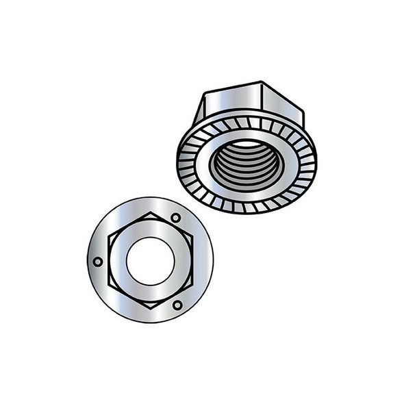 Lock Nut, 1/2"-13, Steel, Grade 5, Zinc Plated, 0.31 in Ht, 250 PK