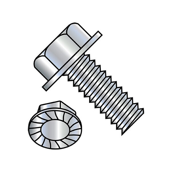 1/4"-20 x 1/2 in Hex Hex Machine Screw, Zinc Plated Steel, 3000 PK