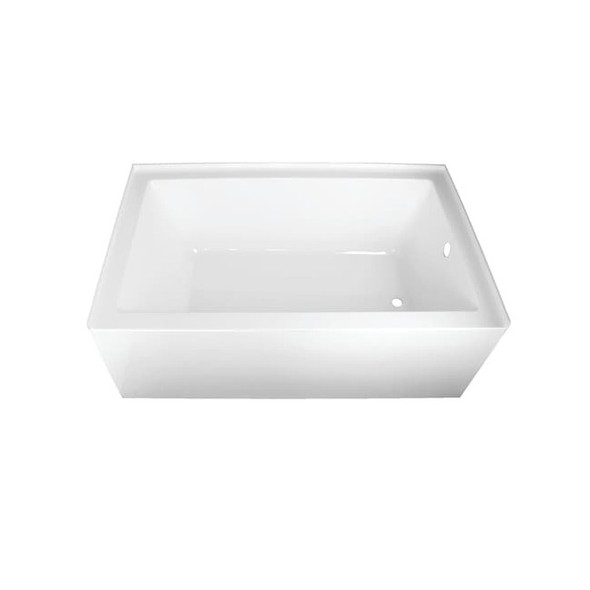 VTAP603622R 60" Acrylic Alcove Tub,w/, 60" L, 36" W, White, Acrylic, Right