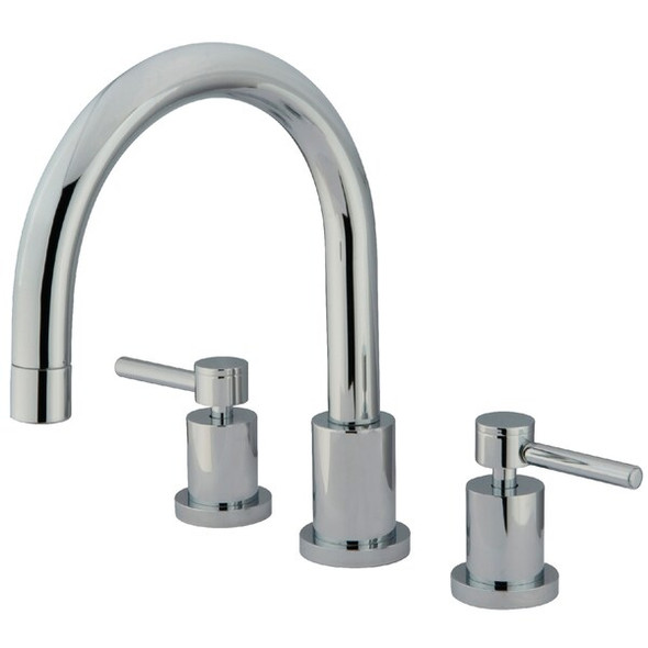 Kingston Brass Roman Tub Faucet, Polished Chrome, Deck Mount KS8321DL