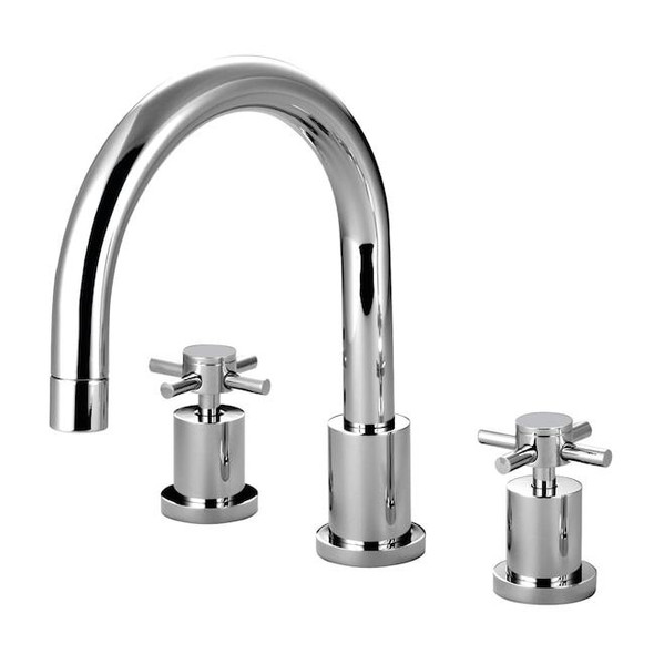 Kingston Brass Roman Tub Faucet, Polished Chrome, Deck Mount KS8321DX