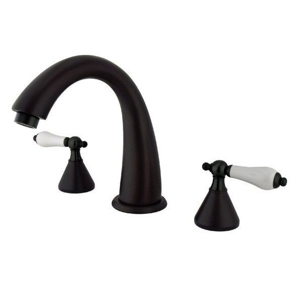 Kingston Brass KS2365PL Roman Tub Filler Porcelain Leve KS2365PL Kingston Brass KS2365PL Roman Tub Filler Porcelain Leve KS2365PL