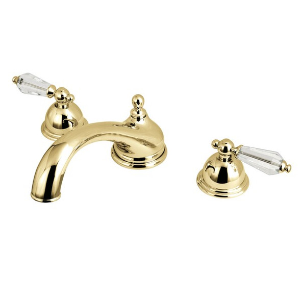 Kingston Brass Roman Tub Faucet, Polished Brass, Deck Mount KS3352WLL