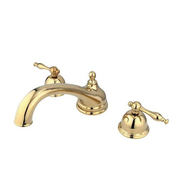 Kingston Brass Roman Tub Faucet, Polished Brass, Deck Mount KS3352NL
