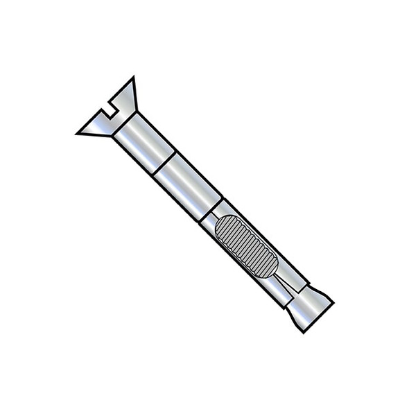 Sleeve Anchor, 1/4" Dia., 4" L, Steel Zinc Plated, 100 PK