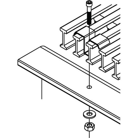 Fibergrate Grating Clip,316 Stainless Steel,PK25 710410/25