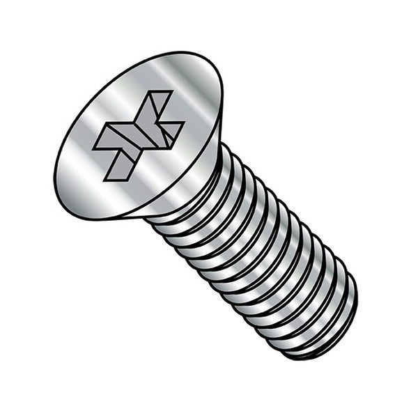 5/16"-18 x 2 3/4 in Phillips Flat Machine Screw, Plain Stainless Steel, 250 PK