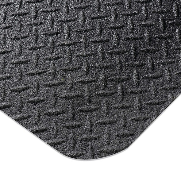 Pig TuffGrit Diamond Plate Anti-Fatigue Mat, 3'x5', Black FLM8502-BK
