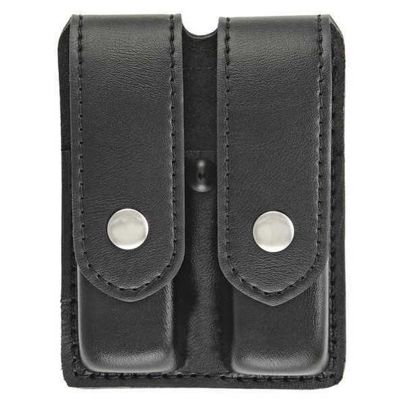 Heros Pride Magazine Pouch, Synthetic Leather, Black, M, Snap 1432PN