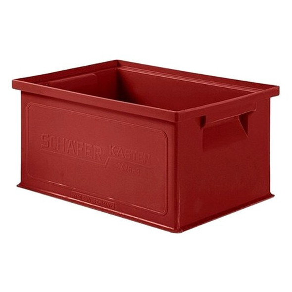 Ssi Schaefer Straight Wall Tote, 13 in L, 9 in W, Red 1463.130906RD1 Ssi Schaefer Straight Wall Tote, 13 in L, 9 in W, Red 1463.130906RD1