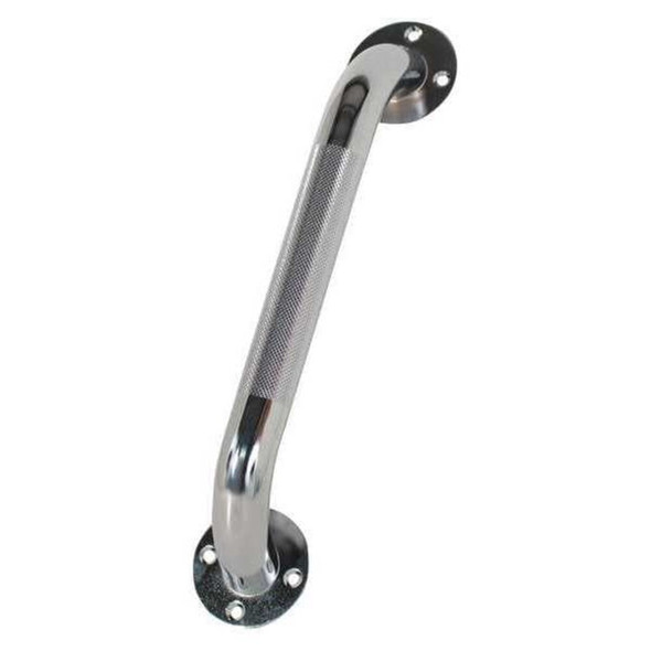 Dmi Knurled Grab Bar, 12" L, Steel, Chrome plated 521-1530-0612