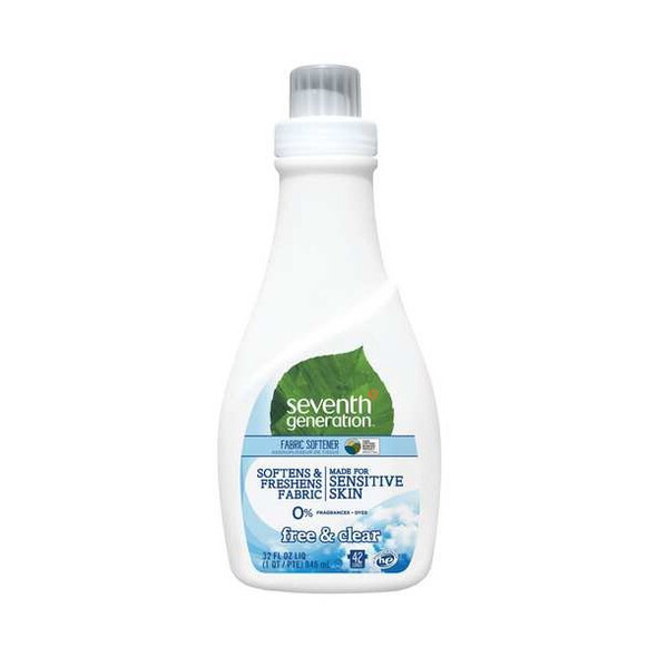 Seventh Generation Fabric Softener, Liquid, Unscented, Clear SEV 22833