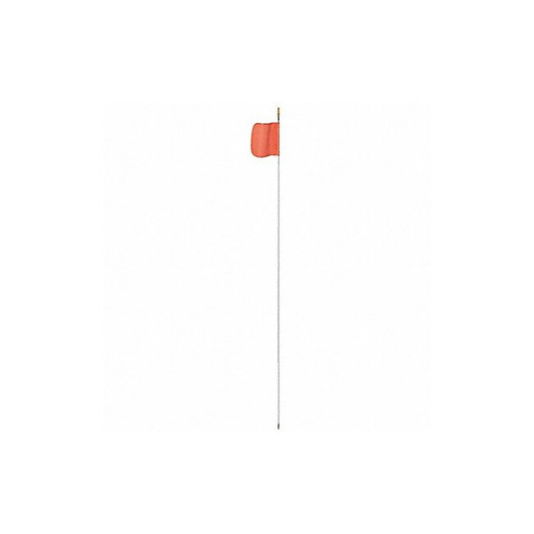 Warning Whip with Reflective X Flag, White Whip, Orange Flag, Fiber Glass