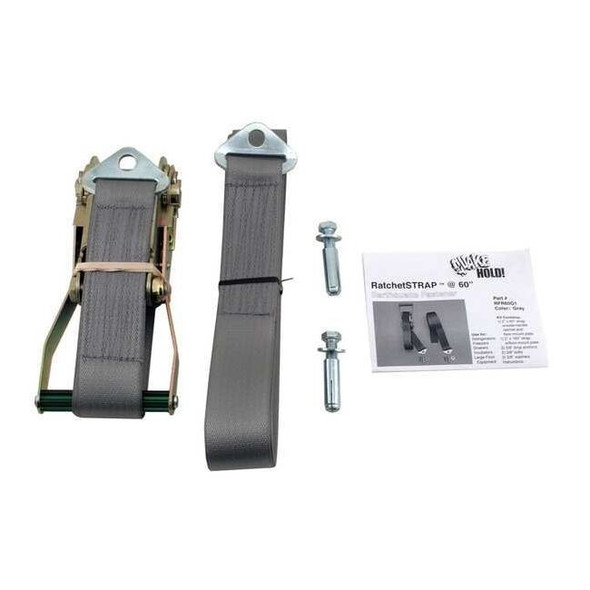Quakehold! Ratchet Strap,60 In,Gray RF.R60.G.1