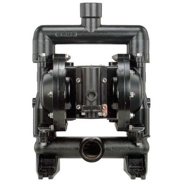 Double Diaphragm Pump, Aluminum, Air Operated, PTFE, 60 gpm GPM 200 Degrees F