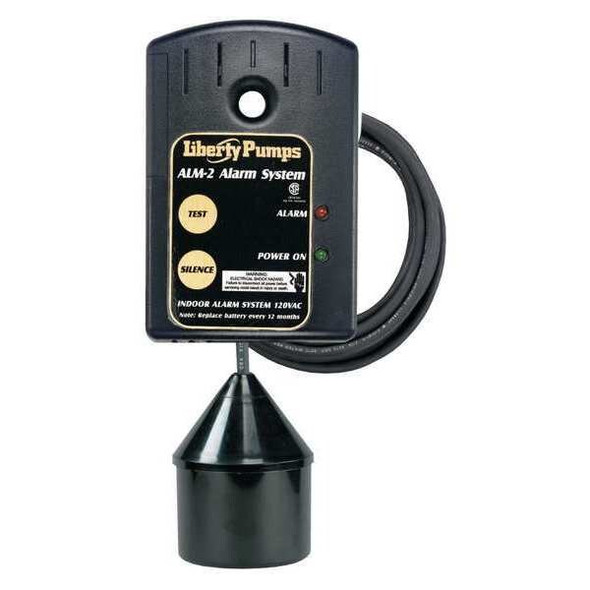 Liberty Pumps WaterAlarm,Audio,Visual,120VAC,9VDC,4ft ALM-2-1 Liberty Pumps WaterAlarm,Audio,Visual,120VAC,9VDC,4ft ALM-2-1