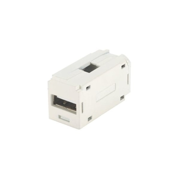 Panduit USB Coupler Module,White,0.71" H CMUSBAAEI