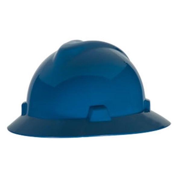 MSA V-Gard® Slotted Hat w/ Fas-Trac® Suspension, Blue, 1/Each