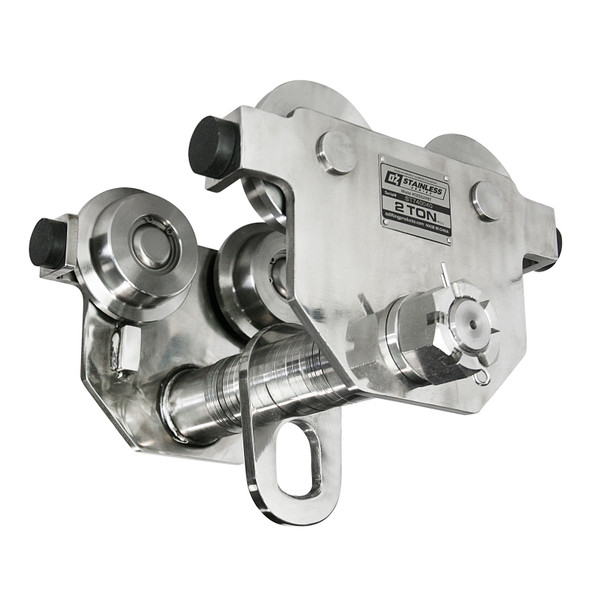 Oz Lifting Products Push Beam Trolley,Stainless Steel OZSS2PBT