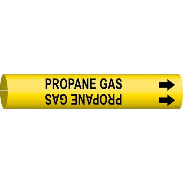 Brady Pipe Markr,Propane Gas,Y,2-1/2to3-7/8 In 4114-C
