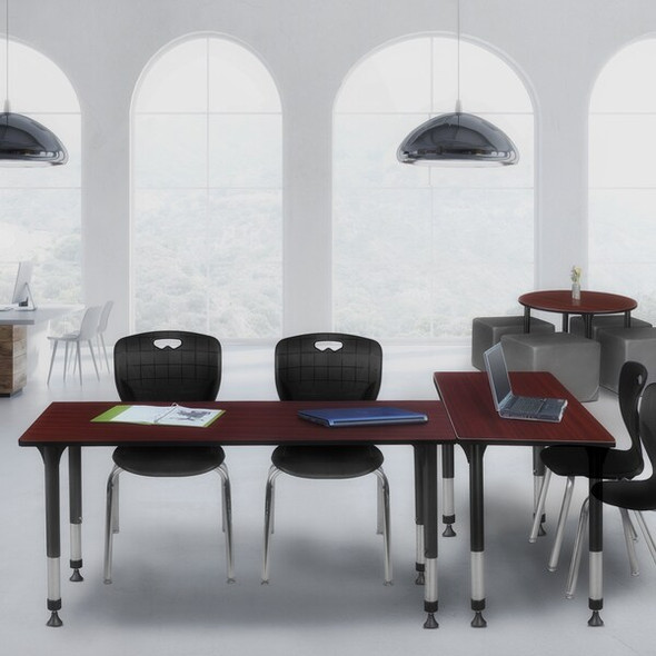 Regency Kee 66" x 30" Height Adjust Table,Mahoga MT6630MHAPBK40BK