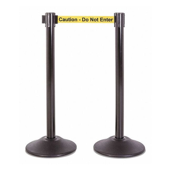 Us Weight Steel Stanchion, Blk, 7.5ft, Safety Belt, PR U2102CAU