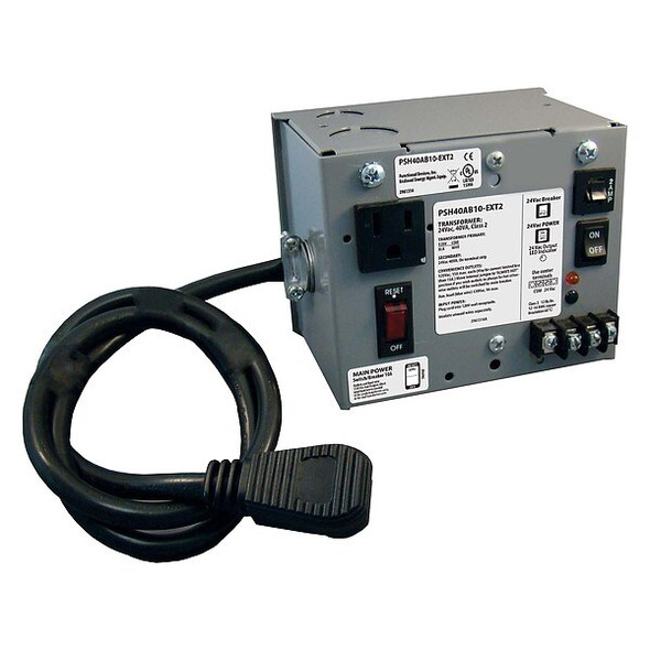 Class 2 Transformer, 40 VA, NEMA 1, 24V AC, 120V AC