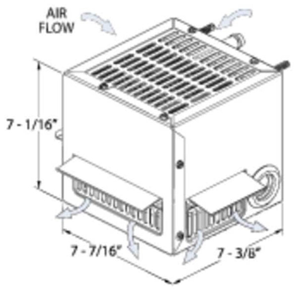 Dcm DC Auxiliary Heater,12V,10A,7-1-16in. H 5030-12V