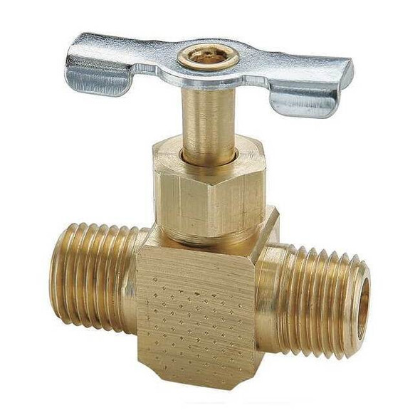 Parker Needle Valve,1/4 In.,Male Pipe-Male Pipe NV107P-4
