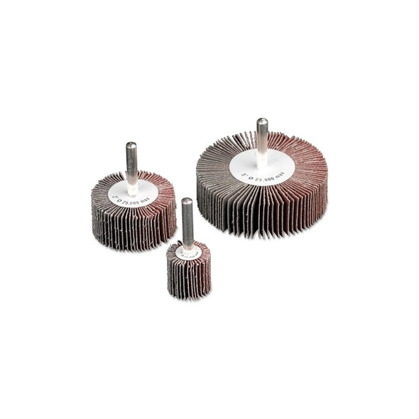 Flap Wheel, 3/4 in dia x 3/4 in W, 80 Grit, 30000 RPM Pack of 10