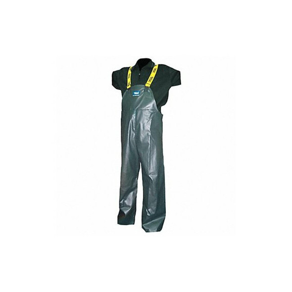 Viking Rain Bib Pants, Polyester, PVC, 34 in Inseam, Green, Size 4XL 4110P-XXXXL