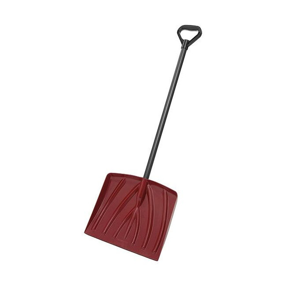 Snow Shovel, 12 in W x Plastic Blade, 26 in L Steel Handle