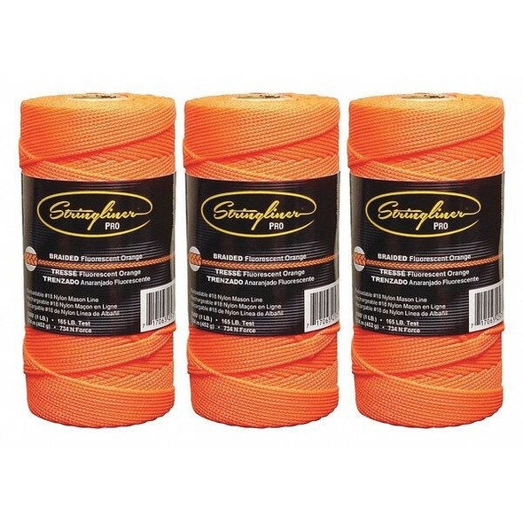 Stringliner Masons Line,Braided,1000 ft. L,PK3 35759