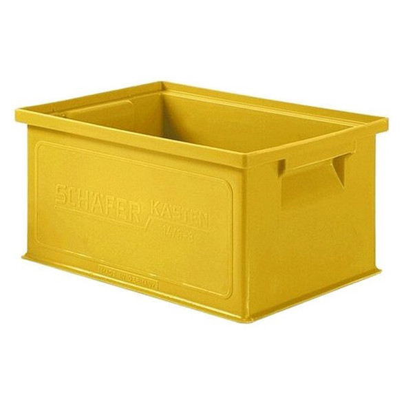 Ssi Schaefer StraightWallTote,13inL,9inW,Yellow 1463.130906YL1