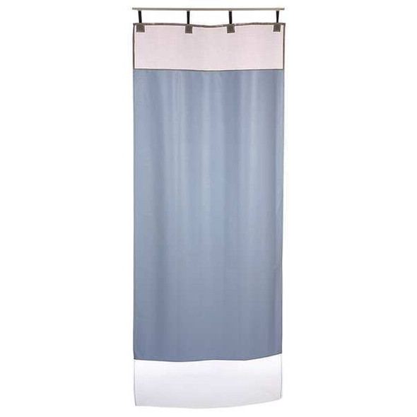 Cortech Shower Curtain System, Plastic, Blue, 40" W, 93" L CCUR4093